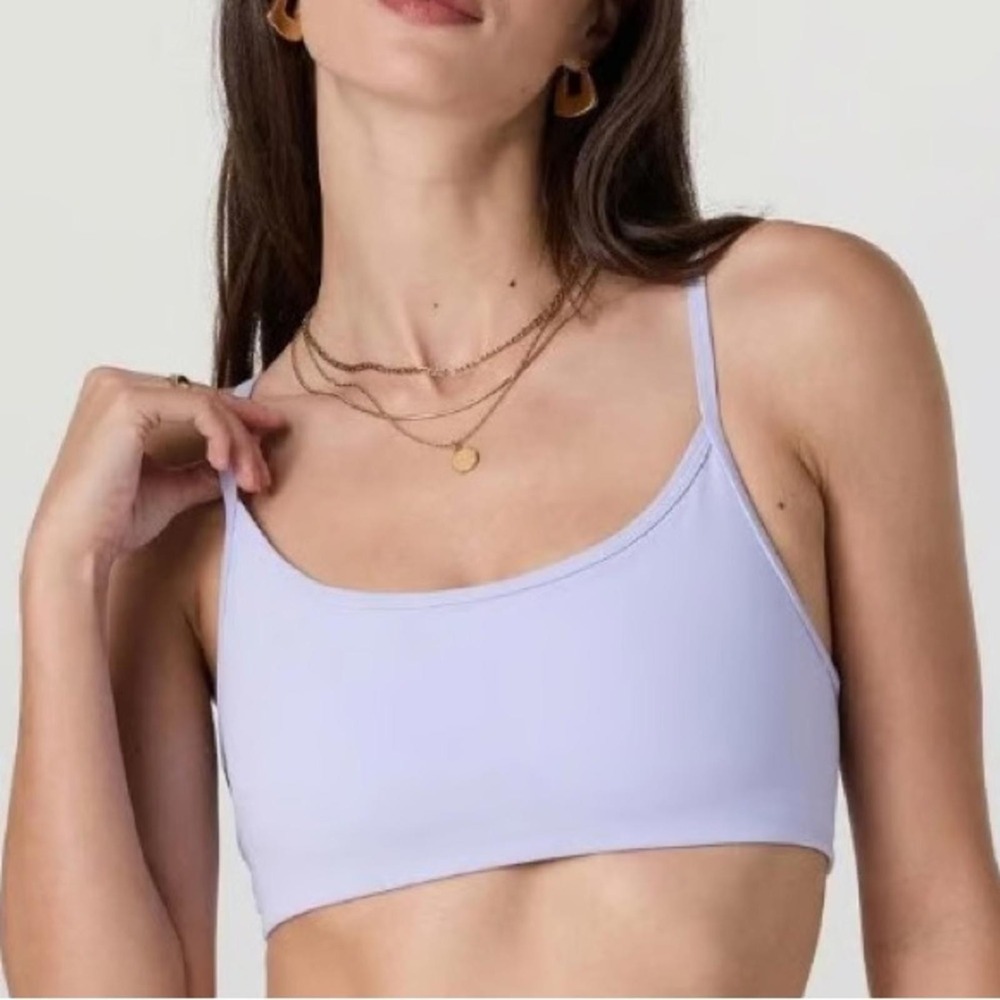 Vuori AllTheFeels Sports Bra Womens Size Large Athletic Casual Lavender Mist New